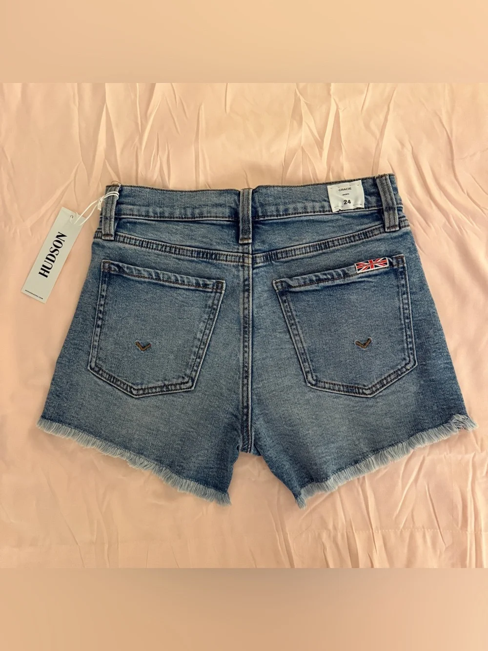 Hudson Jeans Frayed Hem Denim Shorts NWT